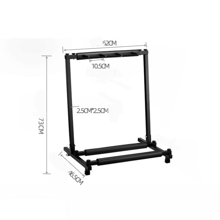 Foldable Long Metal Guitar Display Stand Shelf