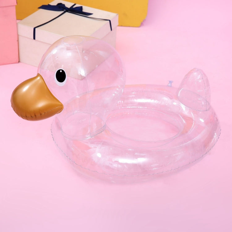 Y-100 Children Transparent Duck Shape Swimming Ring