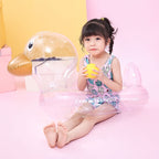 Y-100 Children Transparent Duck Shape Swimming Ring
