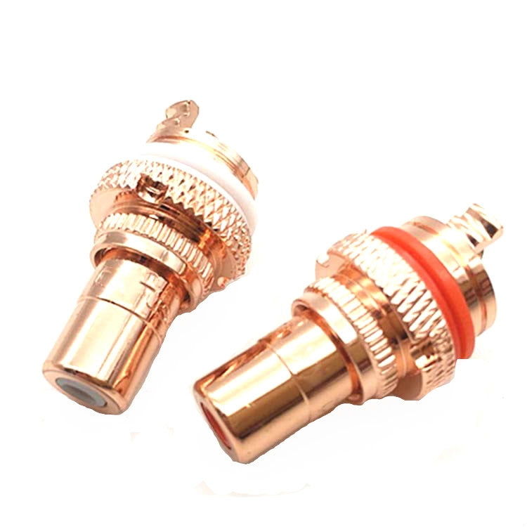 4 PCS CMC Copper RCA Female Audio Power Amplifier AV Audio Lotus Socket Terminal — view 5