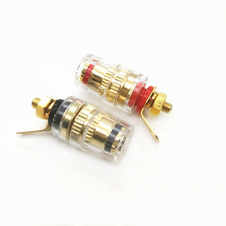 10 PCS / 5 Pairs Crystal Transparent Binding Post Audio Engineering Panel Speaker Socket 4mm Banana Socket