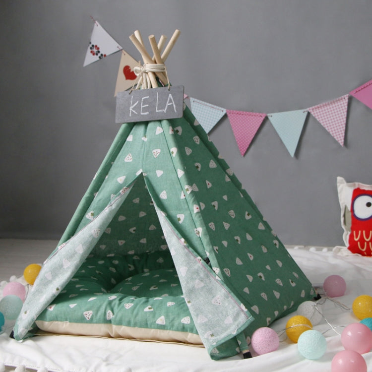 Cotton Canvas Pet Tent Cat and Dog Bed with Cushion — view 6
