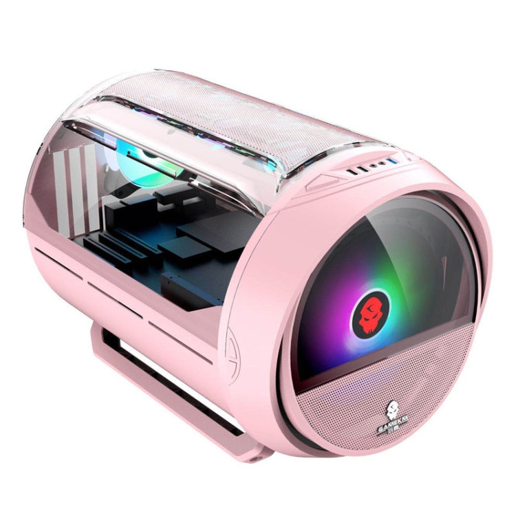 GAMEKM Genki Bomb Personality Gaming Internet Cafe Side Through Gaming Case USB 3.0 Water-cooled Desktop Computer Case