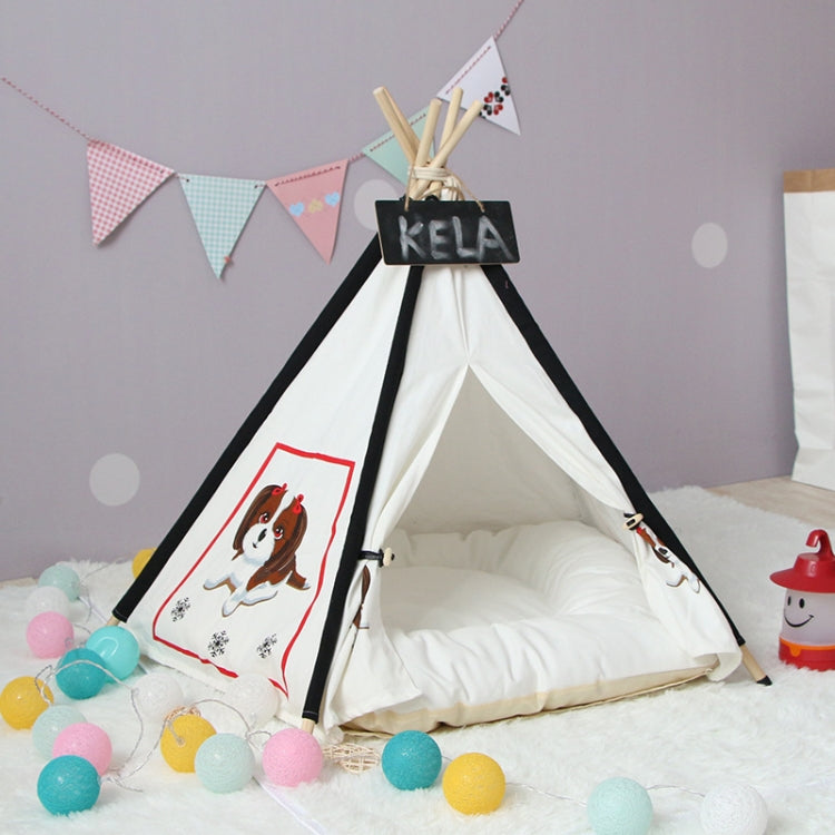 Pet Tent Removable And Washable Wooden Cat Kennel with Cushion — view 10