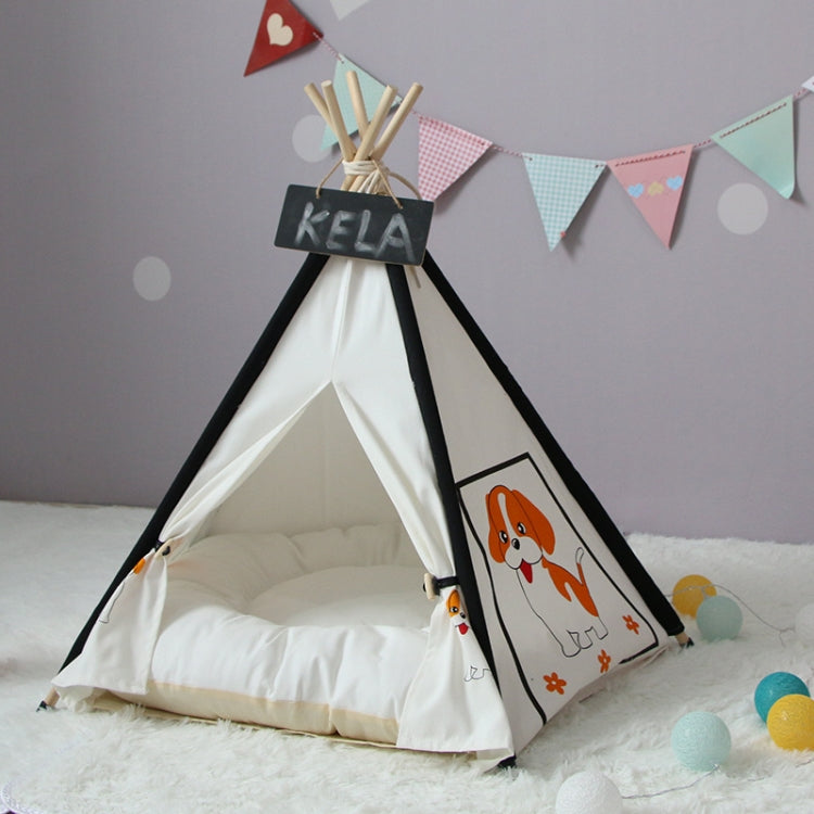 Pet Tent Removable And Washable Wooden Cat Kennel with Cushion — view 13