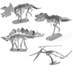 3D Metal Assembly Model DIY Puzzle Dinosaur Model — Silver