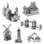 3 PCS 3D Metal Assembly Model World Building DIY Puzzle Toy — view 3