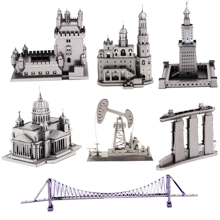 3 PCS 3D Metal Assembly Model World Building DIY Puzzle Toy — view 4