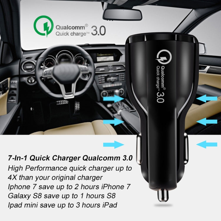 2 PCS QC3.0+3.1A Car Charger Dual USB 6A Halo Wine Bottle Fast Charge Car Charger