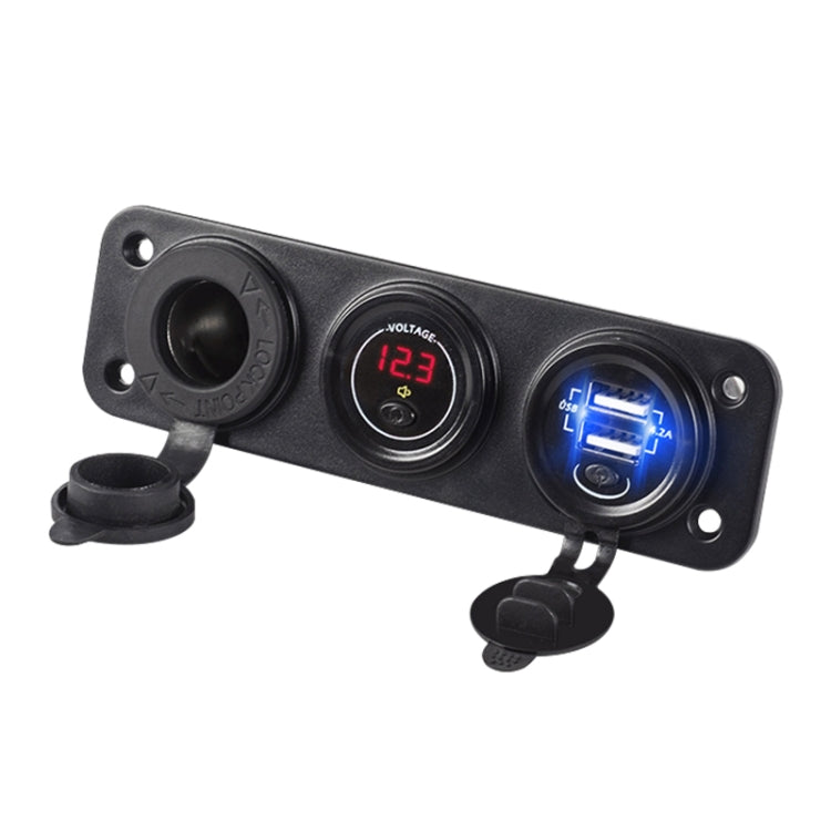 Car Mobile Phone Charger Multi-Port Fast Charging with Cigarette Lighter Multi-Function Digital Display Dual USB Car Charger