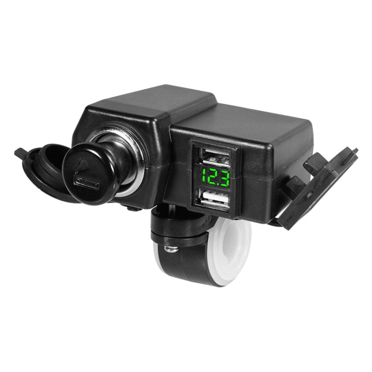 Motorcycle Car Dual USB Mobile Phone Charger With Cigarette Lighter Interface Multi-function Digital Display Car Charger — view 8