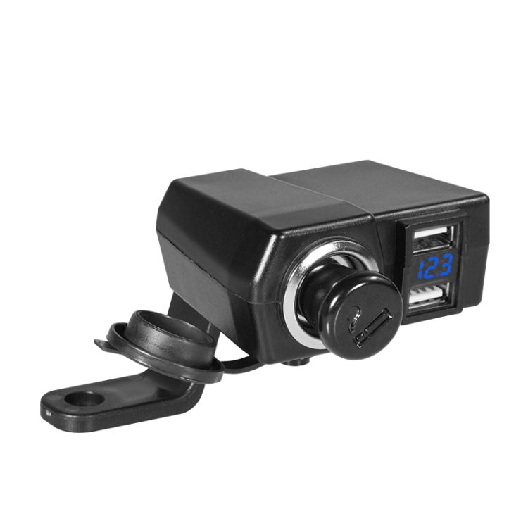 Motorcycle Car Dual USB Mobile Phone Charger With Cigarette Lighter Interface Multi-function Digital Display Car Charger — view 12
