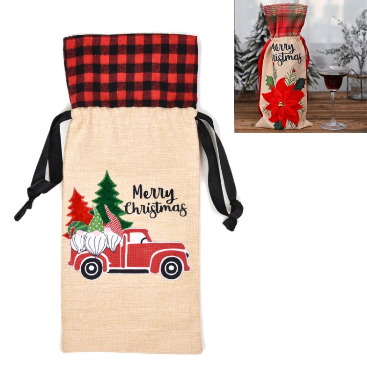Christmas Decorations Imitation Linen Wine Bottle Cover — view 10