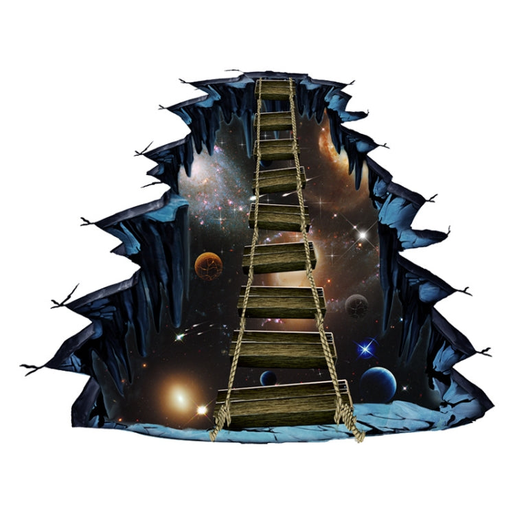 3D Wall Stickers Universe Planet Single-plank Bridge Floor Stickers — view 9