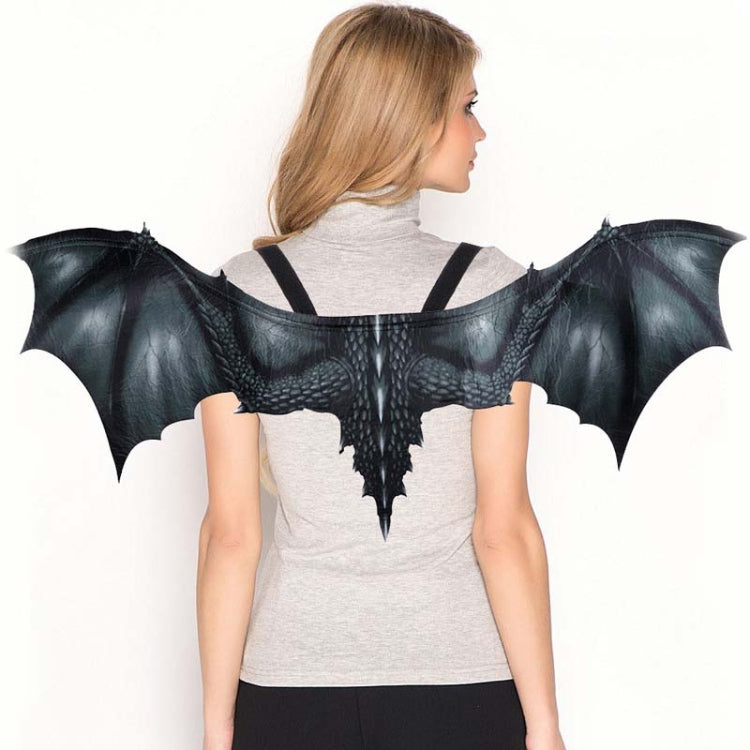 Halloween Carnival Adult Decoration Non-woven Dragon Wings Cosplay Wings Props — Yellow