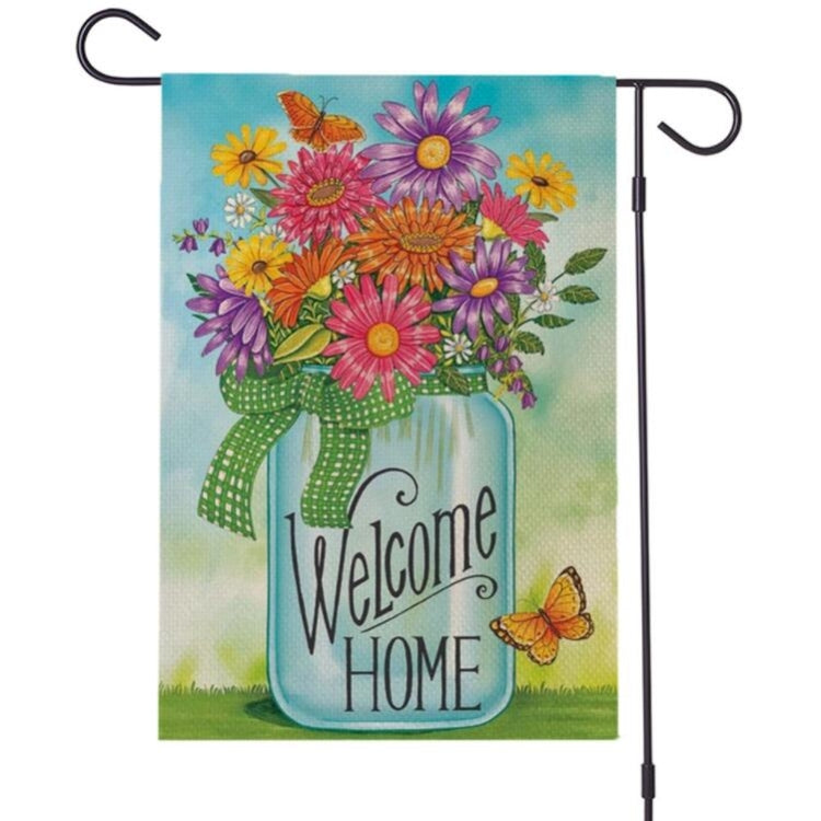 Linen Flower Series Garden Flag Garden Holiday Flag Double-sided Printing — view 5