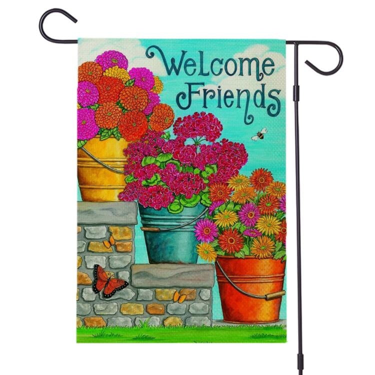 Linen Flower Series Garden Flag Garden Holiday Flag Double-sided Printing — view 6