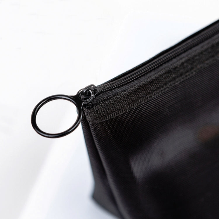 Black Transparent Mesh Cosmetic Bag Three-piece Large Capacity Travel Cosmetic Storage Bag — view 9