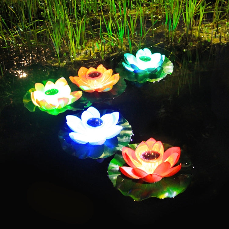 Solar Outdoor Waterproof Floating Light Garden Courtyard Lotus Light