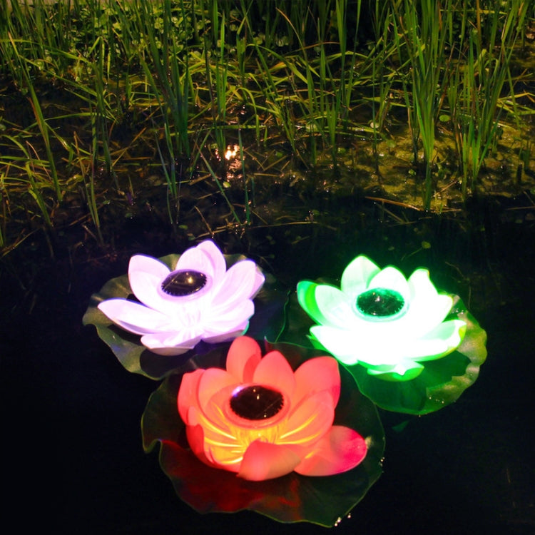 Solar Outdoor Waterproof Floating Light Garden Courtyard Lotus Light