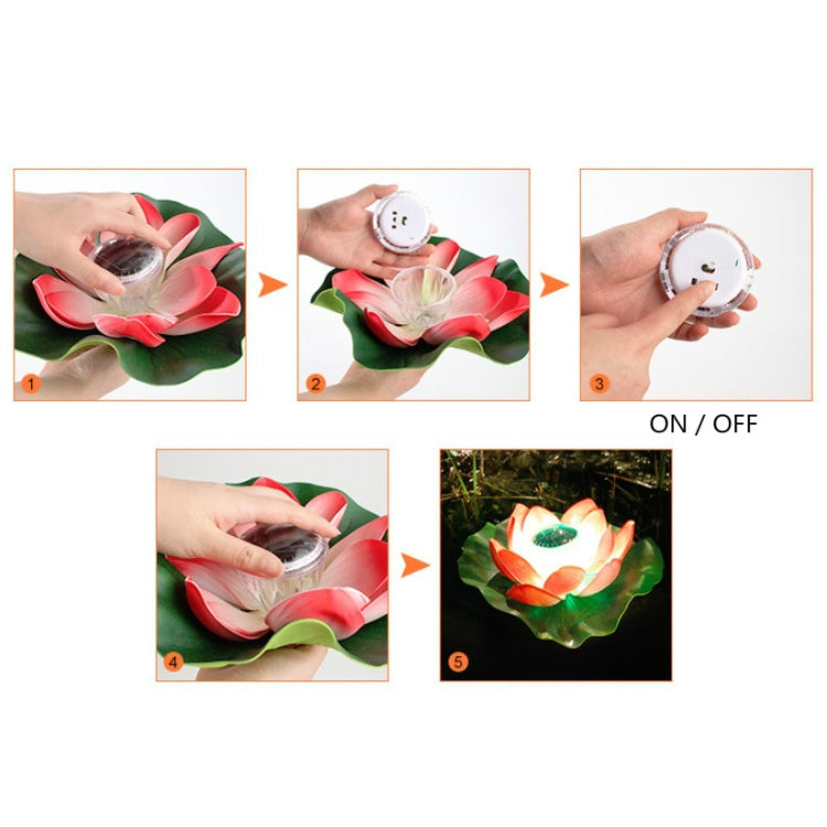 Solar Outdoor Waterproof Floating Light Garden Courtyard Lotus Light