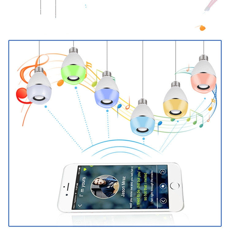 E27 LED Music Bulb Smart Colorful Remote Control Wake Up Light — view 4