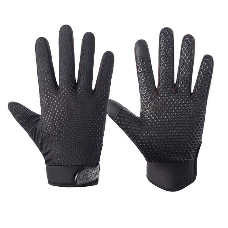 HSLEJP Outdoor Sports Breathable Touch Screen Antiskid Cycling Full Finger Gloves — view 10