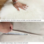 Home Cushion Pillow can be Washed without Core Heart-shaped Pillowcase — White