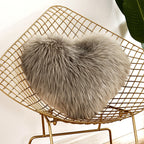 Home Cushion Pillow can be Washed without Core Heart-shaped Pillowcase — Gray