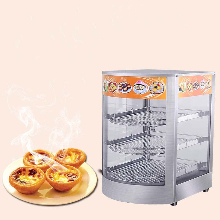 DH-1P Three-layer Electrical Heating Holding Cabinet Egg Tart Pizza Bread Food Heating Constant Temperature Holding Display Cabinet, CN Plug