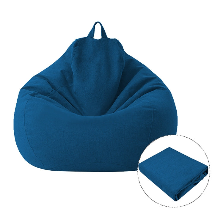 Lazy Sofa Bean Bag Chair Fabric Cover — Khaki