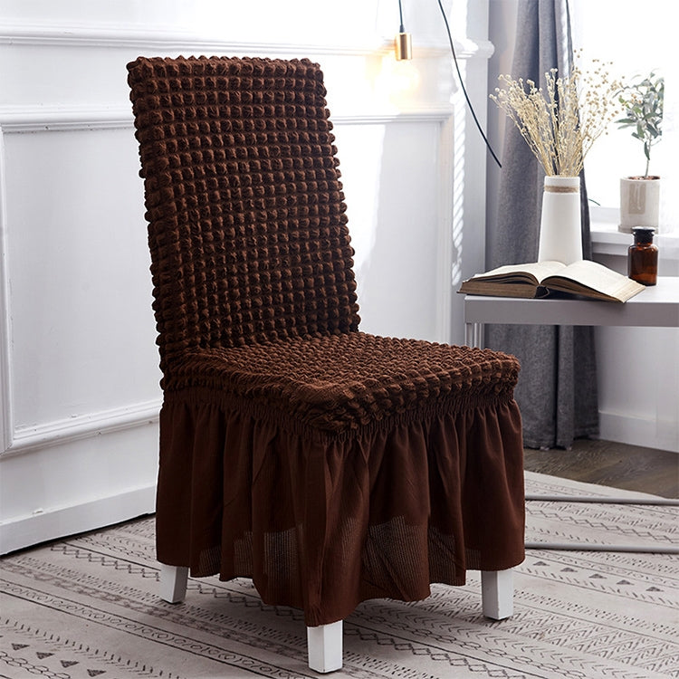 Bubble Skirt Chair Cover Household Elastic Universal One-piece Seat Stool Cover Fabric Grid Chair Cover — Blue Strip