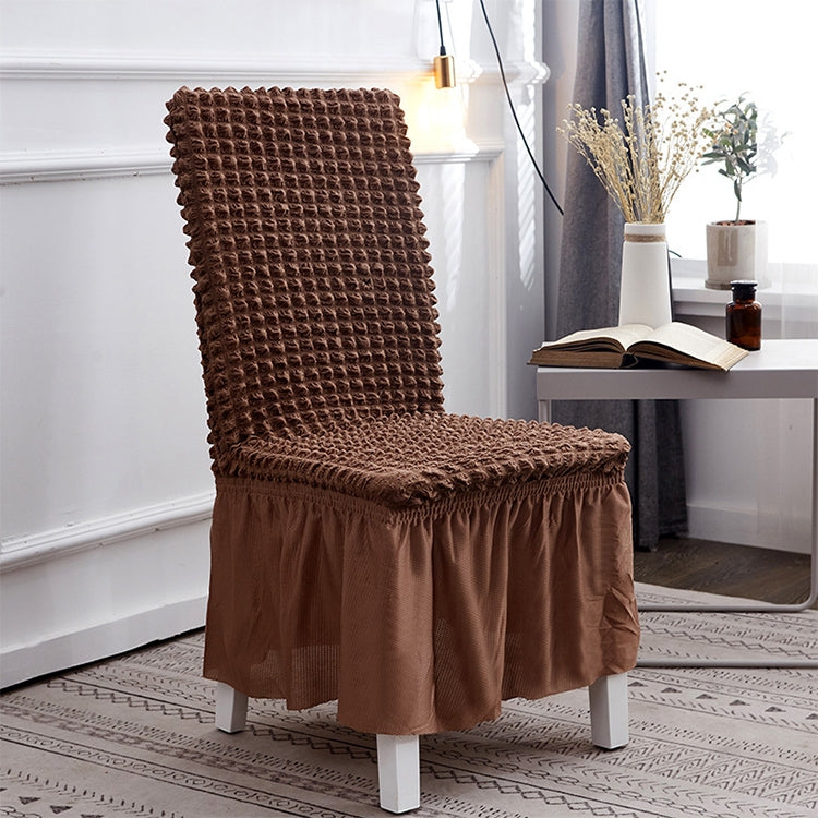Bubble Skirt Chair Cover Household Elastic Universal One-piece Seat Stool Cover Fabric Grid Chair Cover — Purple Strip