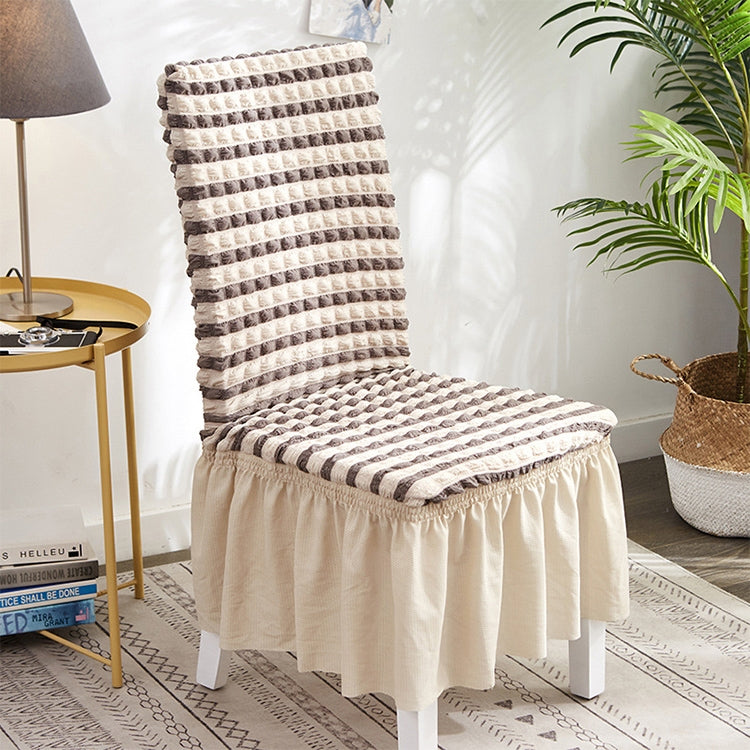 Bubble Skirt Chair Cover Household Elastic Universal One-piece Seat Stool Cover Fabric Grid Chair Cover — view 12