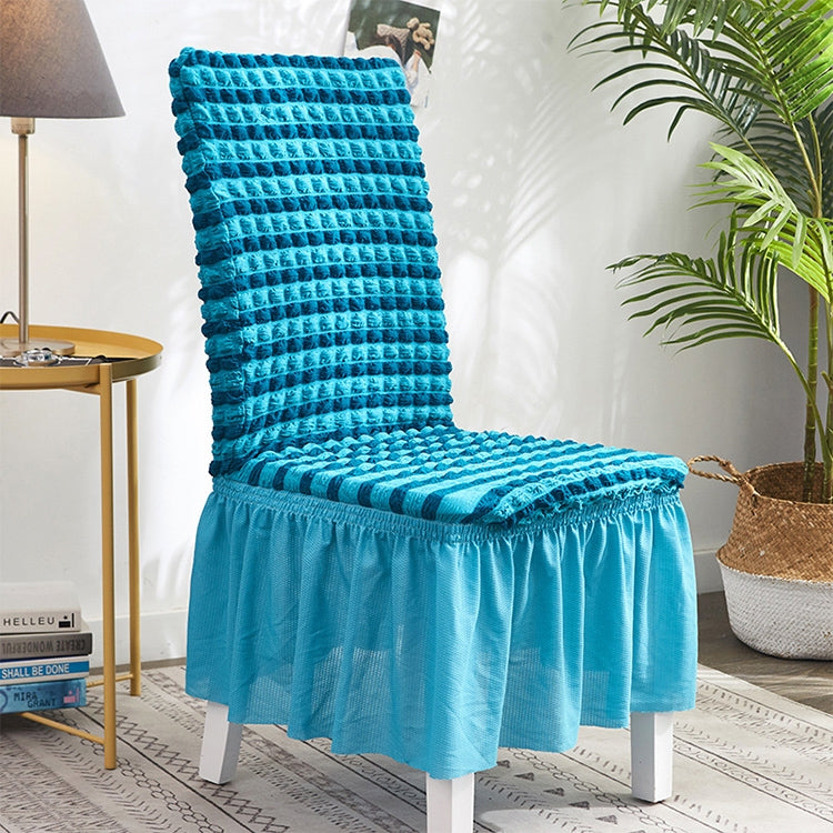 Bubble Skirt Chair Cover Household Elastic Universal One-piece Seat Stool Cover Fabric Grid Chair Cover — view 13