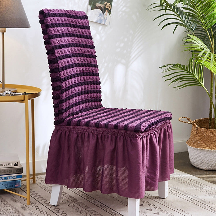 Bubble Skirt Chair Cover Household Elastic Universal One-piece Seat Stool Cover Fabric Grid Chair Cover — view 14
