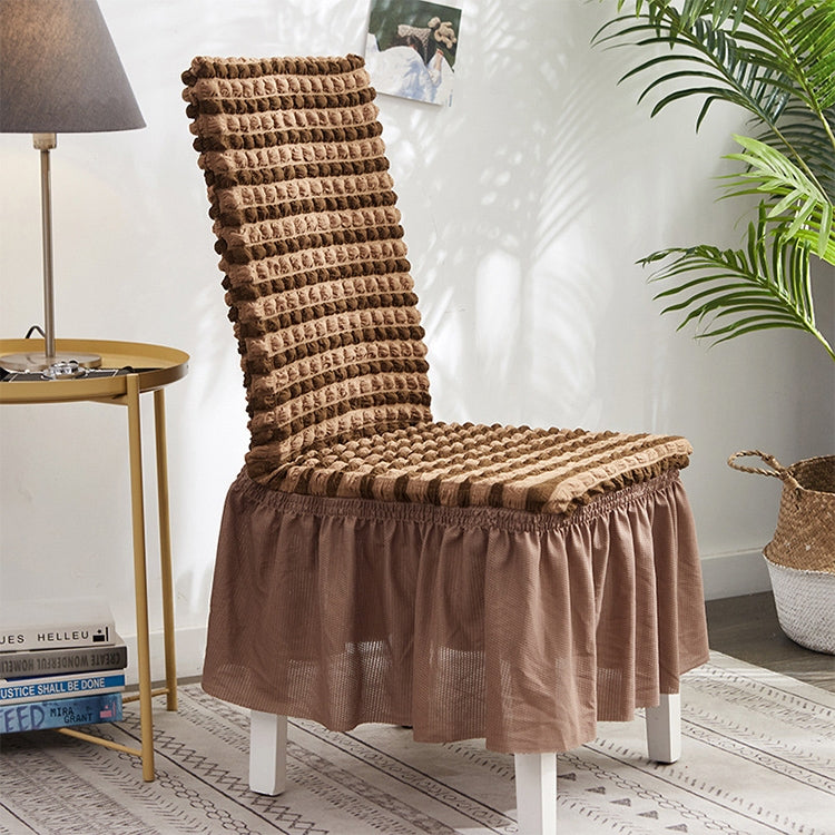Bubble Skirt Chair Cover Household Elastic Universal One-piece Seat Stool Cover Fabric Grid Chair Cover — view 15