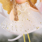 4 PCS Christmas Plush Net Yarn Sequined Angel Charm Children Doll Gift Christmas Tree Pendant — view 4