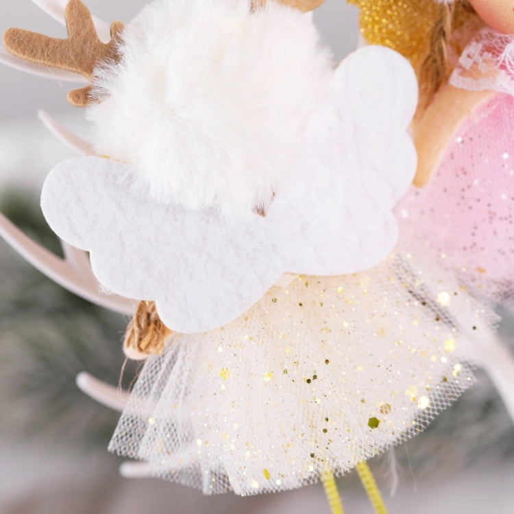 4 PCS Christmas Plush Net Yarn Sequined Angel Charm Children Doll Gift Christmas Tree Pendant — view 5