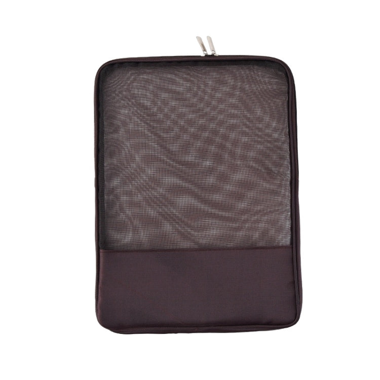 Translucent Mesh Zipper File Bag Special Stationery Storage Bag For Student Exams Random Colour