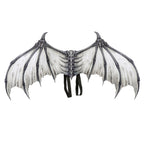 Halloween Carnival Party Props Creative Foldable Non-woven Fabric Devil Bone Wings — White Black Bone