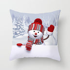 Christmas Peach Skin Sofa Pillowcase Cartoon Living Room Bedroom Pillowcase Without Pillow Core