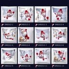 Christmas Peach Skin Sofa Pillowcase Cartoon Living Room Bedroom Pillowcase Without Pillow Core — Snowman 12