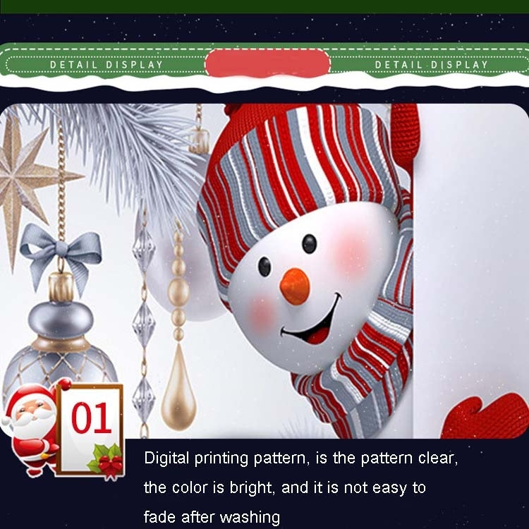 Christmas Peach Skin Sofa Pillowcase Cartoon Living Room Bedroom Pillowcase Without Pillow Core — view 15