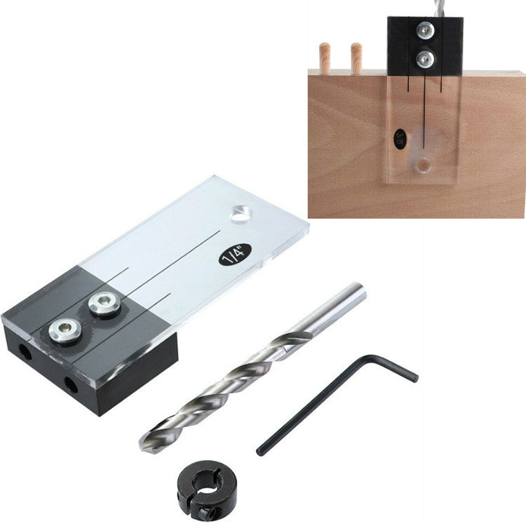 4 PCS / Set Woodworking Hole Locator Woodworking Special Hole Set Fixture Small Vertical Drilling Hole Positioning Tool — view 8