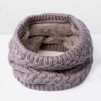 Winter Plus Velvet Thicken Warm Pullover Knit Scarf