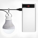 USB Bulb Camping Light Emergency Light — 7W Switch Wire Cool White
