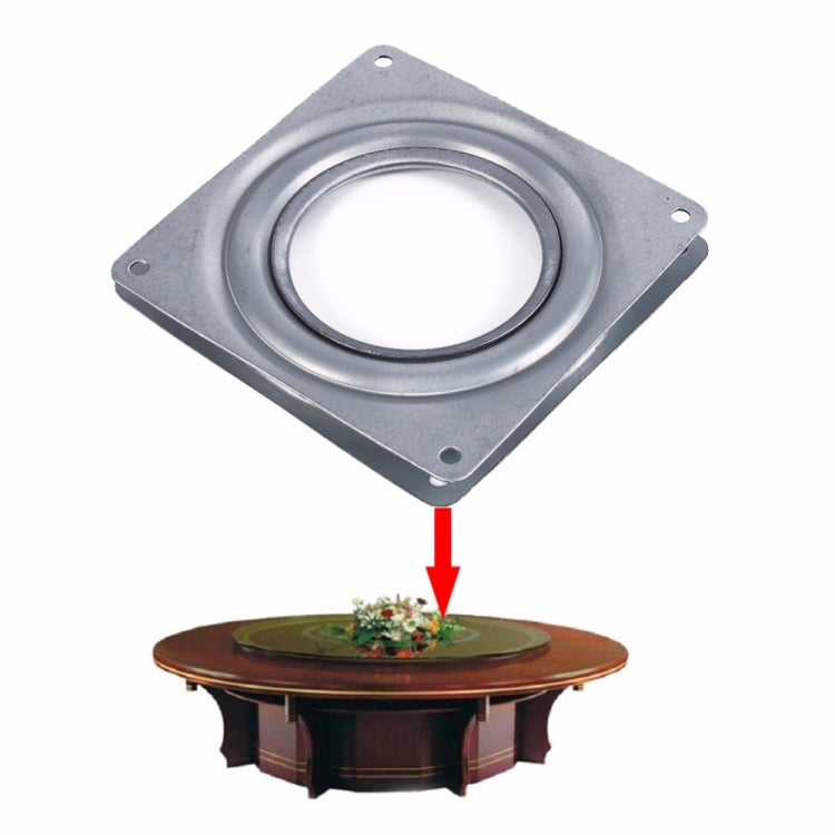 2pcs 3 inch Hollow Square Dining Table Turntable Furniture Hardware — view 8