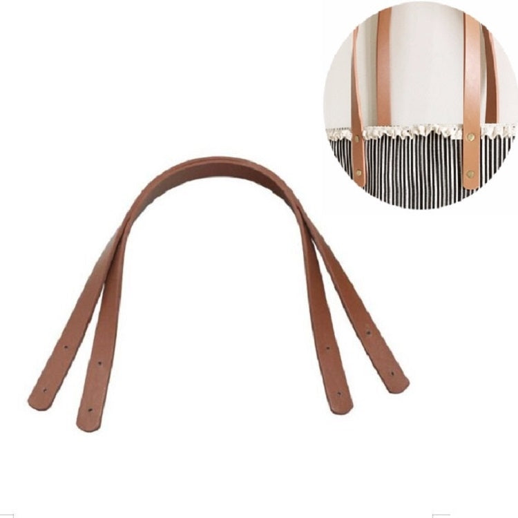 60cm Straight Rivet PU Crossbody Bag Strap Bag Accessories — Khaki