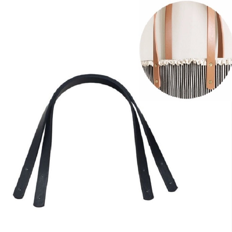 60cm Straight Rivet PU Crossbody Bag Strap Bag Accessories — Brown